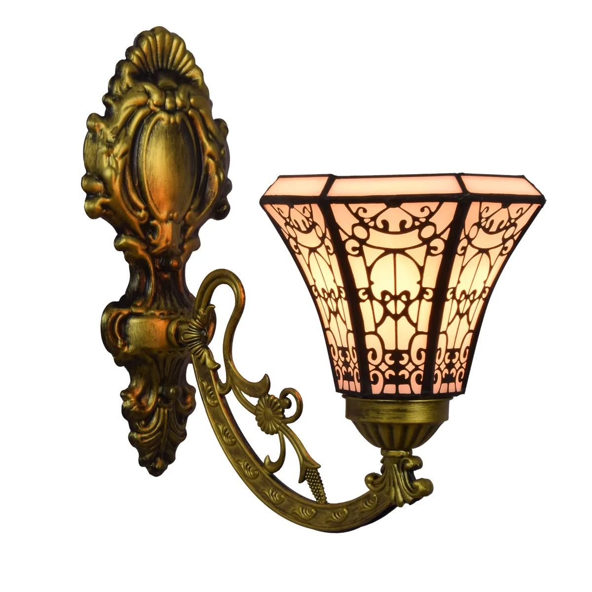 

Витражное стекло в британском стиле 6 дюймов, современная настенная лампа с зеркалом, прикроватная настенная лампа, проход, Подсолнух, стеклянная настенная лампа с одной головкой