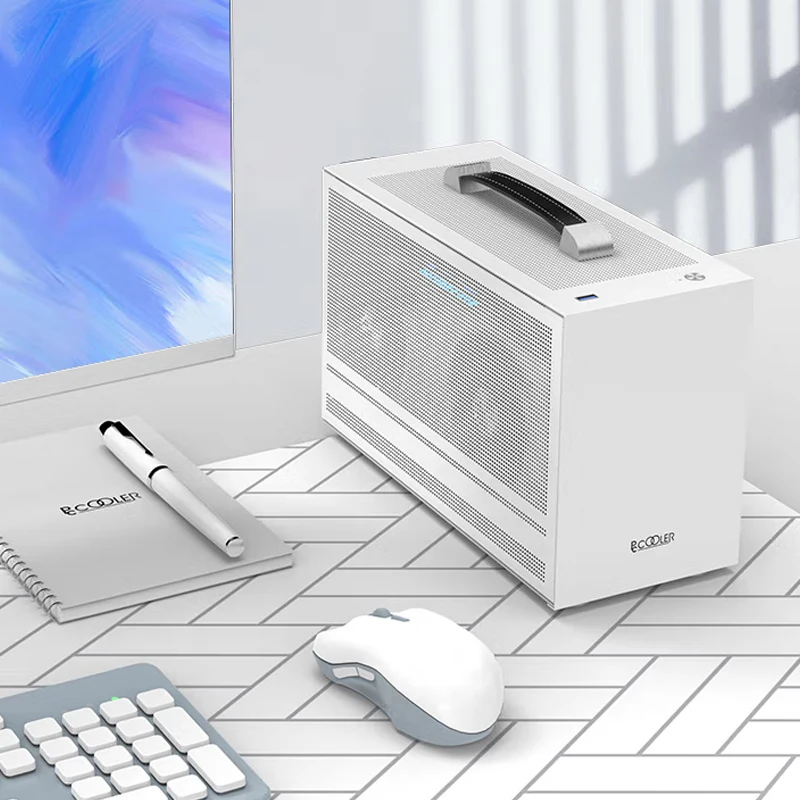 Pccooler e80. Pccooler i100. Velka 3 корпус. Mini itx mesh case. Pccooler i100 size.