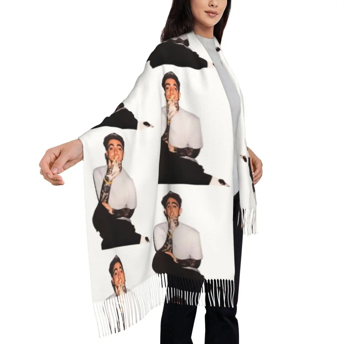 Хип-хоп Macmiller Legend рубашка плакат шарф шарфы с кисточками для женщин мягкие теплые