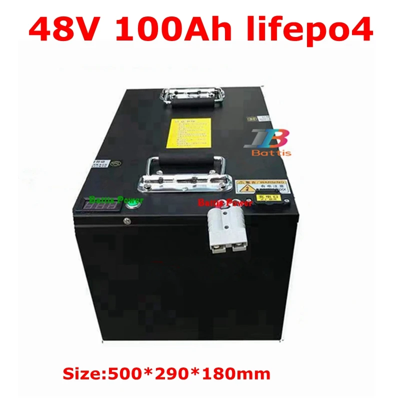 Аккумуляторная батарея lifepo4 48 в 100 Ач с BMS для электрического трицикла тележки