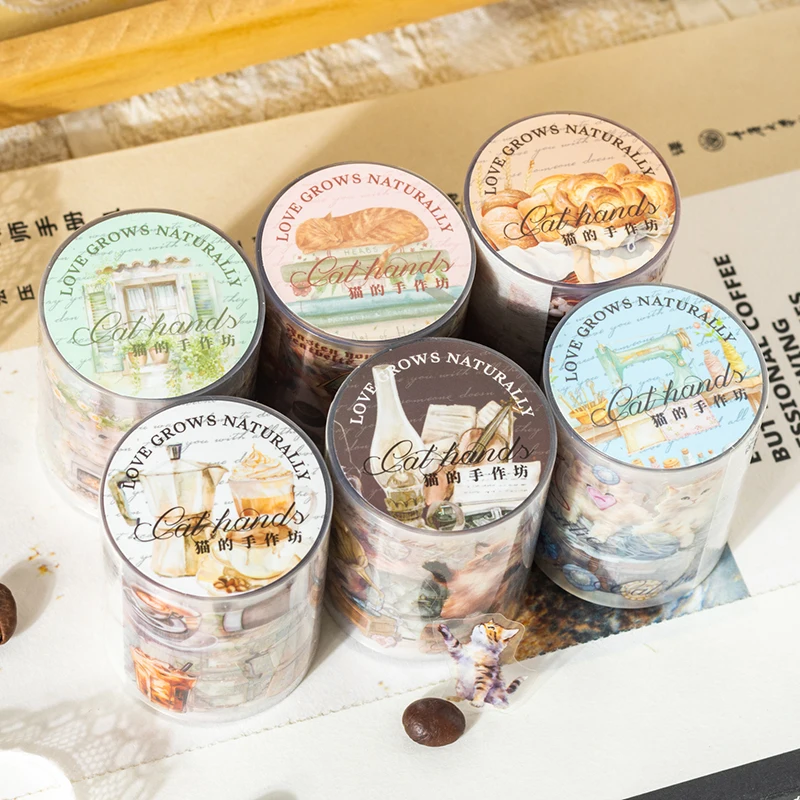 

Ретро декоративная ПЭТ-лента Cat's Handicraft Workshop