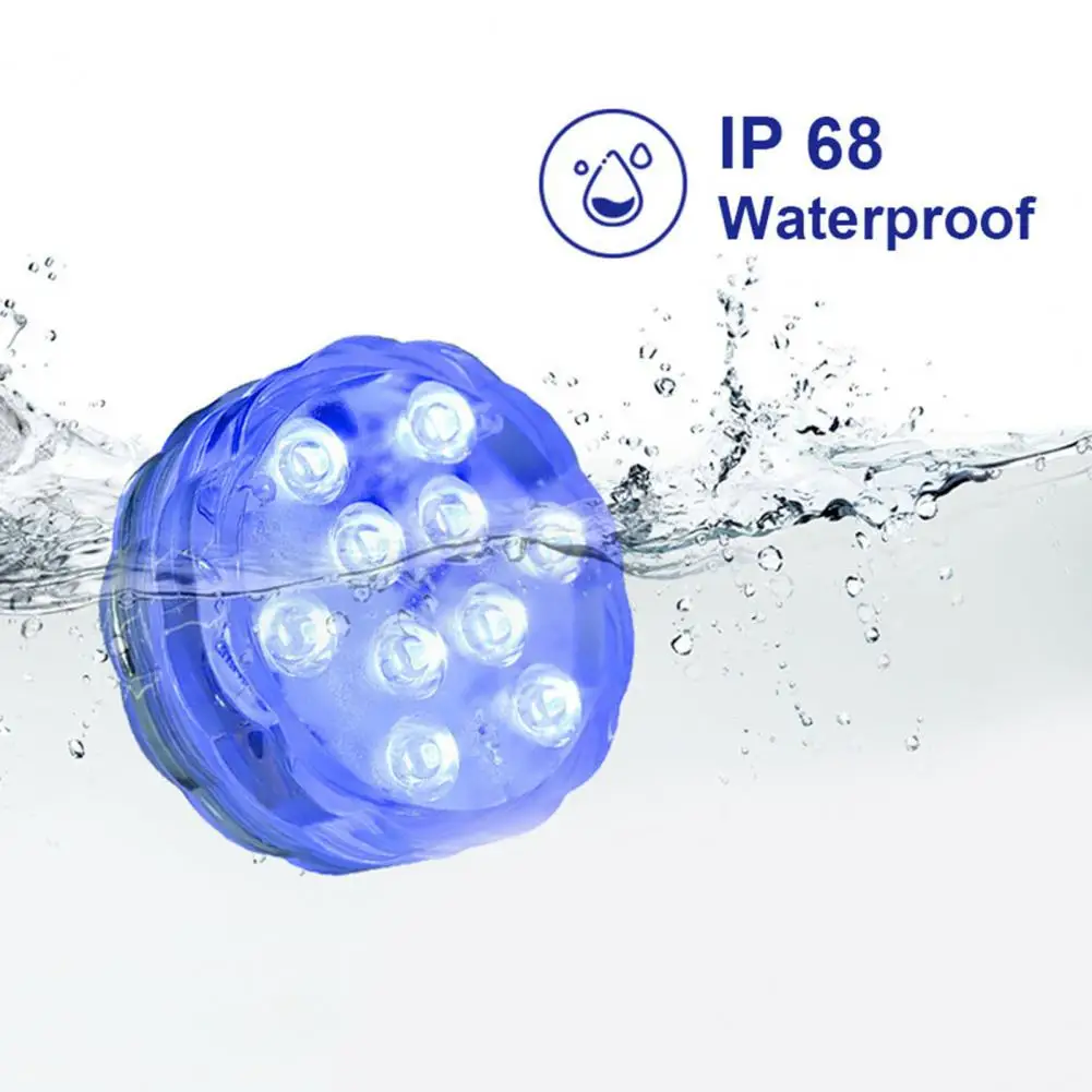 4 шт. подводные фонари для бассейна с дистанционным управлением 10 светодиодов