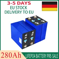 280Ah Lifepo4 Battery Grade A 3.2V 4/16PCS DIY 12V 24V 48V Rechargeable Battery Pack for RV Boat Solar Storage System Golf Cart