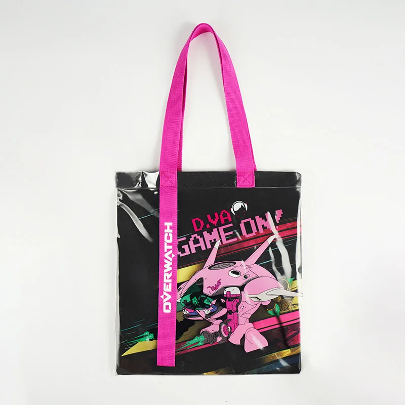 

Blizzard Official Genuine Game Peripheral Overwatch D.va Trend Pink Maiden Heart Tpu Waterproof Double-Deck Canvas Bag Gift