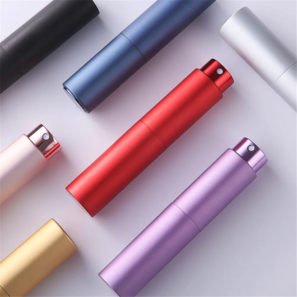 

10ml Portable Mini rotary telescopic Refillable Perfume Bottles Spray Pump Empty Cosmetic Containers Atomizer Bottles For Travel