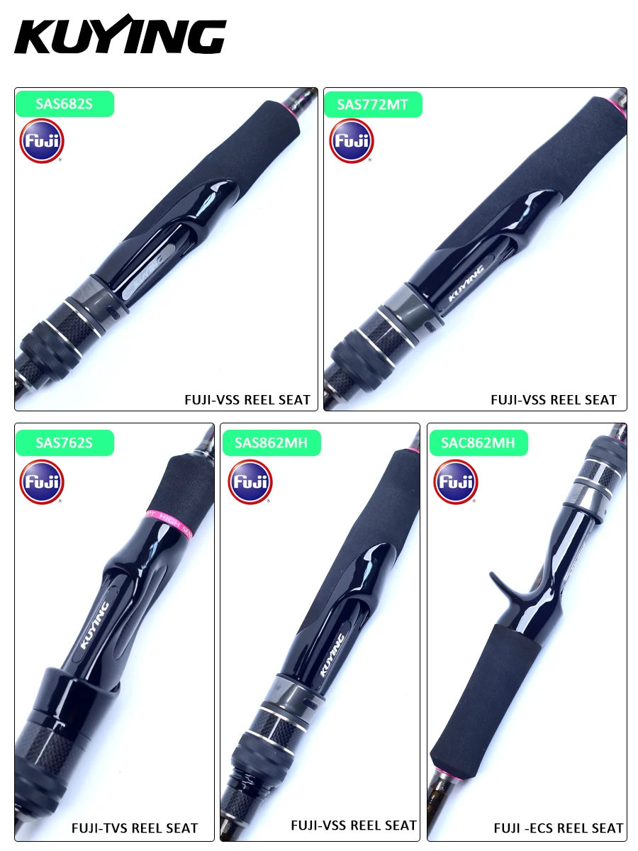 Фото Удочка KUYING SUPERLITE Ajing 2.04м 2.28м 2.31м 2.58м для спиннинга и кастинга, быстрого заброса, для ловли на дону и скоростной рыбалки №5