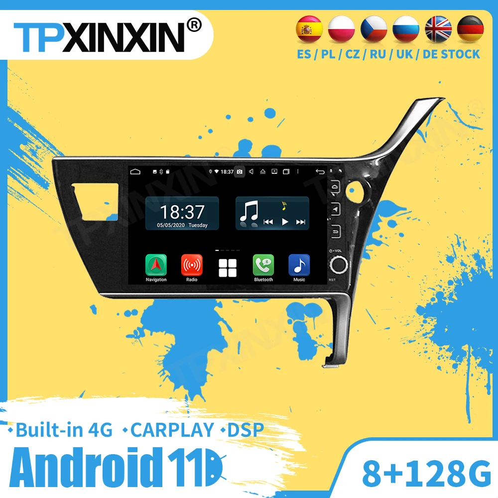 

Автомагнитола 2 Din стерео приемник Android 11 для Toyota Corolla 2016 2017 2018 правое DSP GPS навигатор проигрыватель аудио Авторадио головное устройство