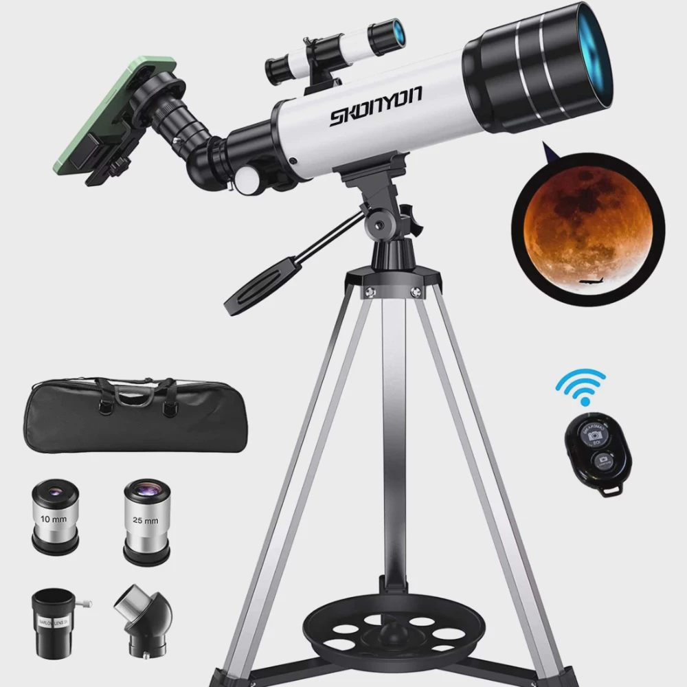 Telescope for Kids and Beginners 70mm Aperture 400mm AZ Mount Telescope with Tripod Telescope Astronomic Night Vision Binoculars
