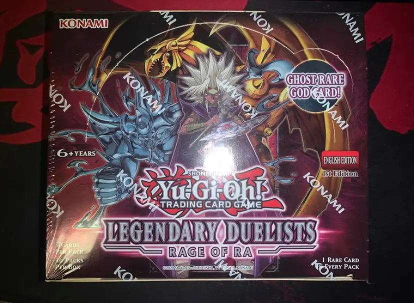 Югио! TCG легендарный Duelists Rage of Ra 1-е издание Booster Box Запечатанный!
