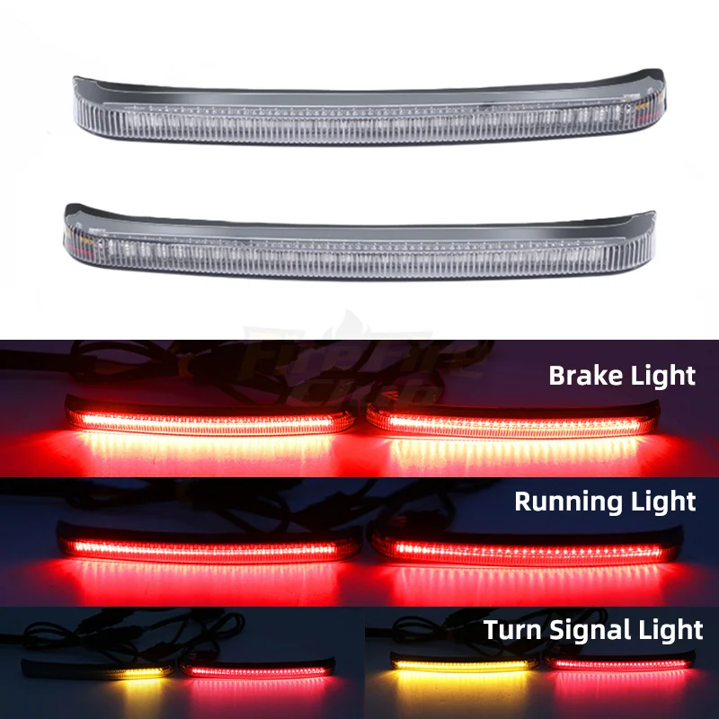 

Motorcycle Turn Signal Light Saddlebag LED Brake Flowing Lamp For Harley CVO Touring Electra Road Glide Ultra Limited 2014-Up