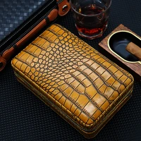 2021 new luxury wood portable cigar humidor travel leather cigar case holder no lighter cutter humidifier humidor box ch 001c