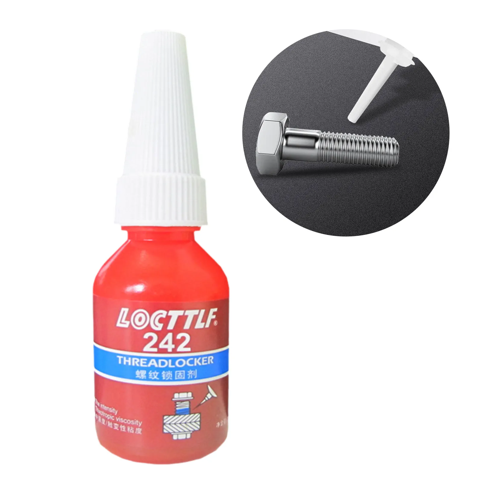 

Screw Glue High Strength 10ml Anaerobic Adhesive Threadlocker Anti-Corrosion Metal Locking Adhesive 242 Threadlocker For