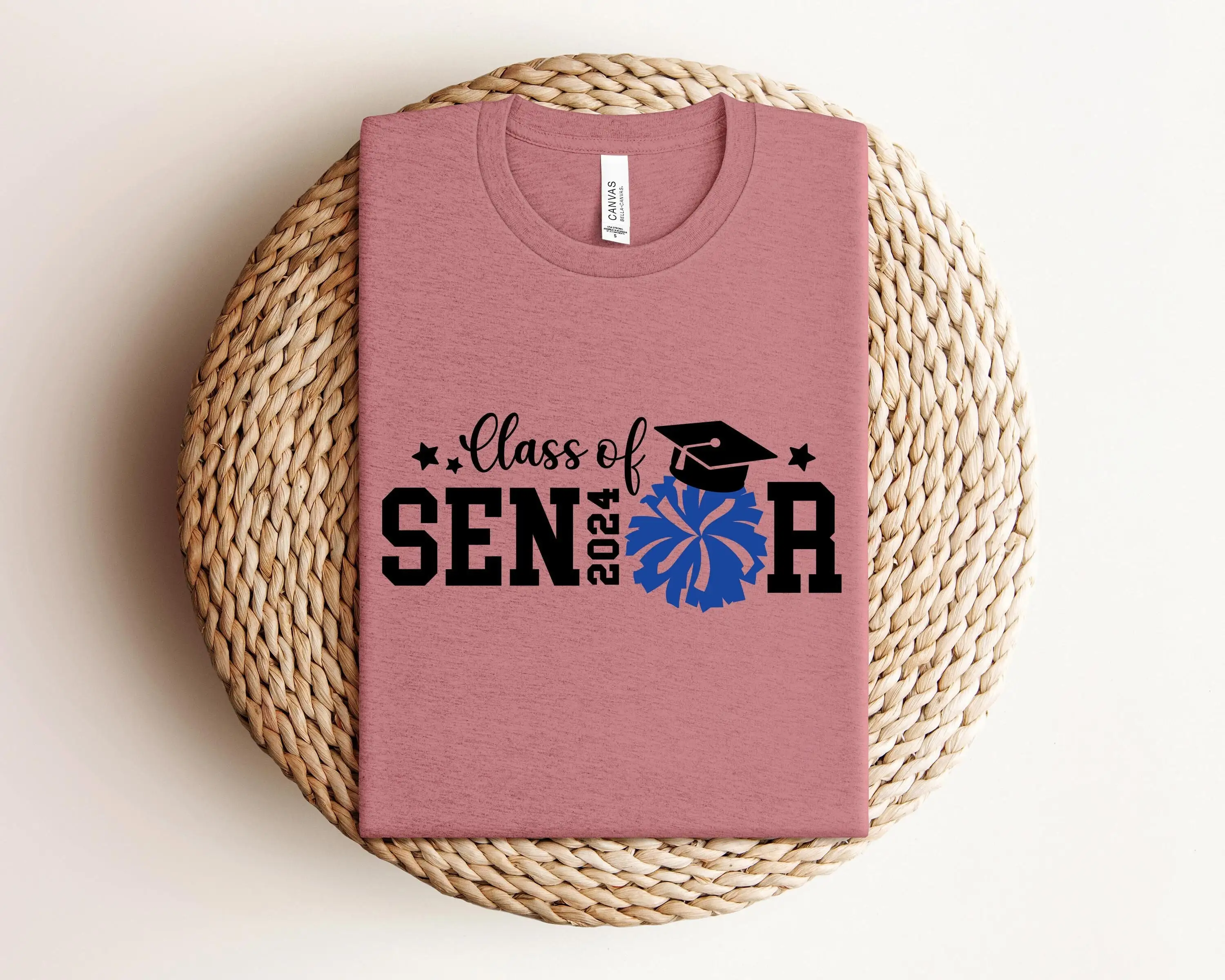 Футболка Cheer Senior 2024 идея для выпускного средняя школа