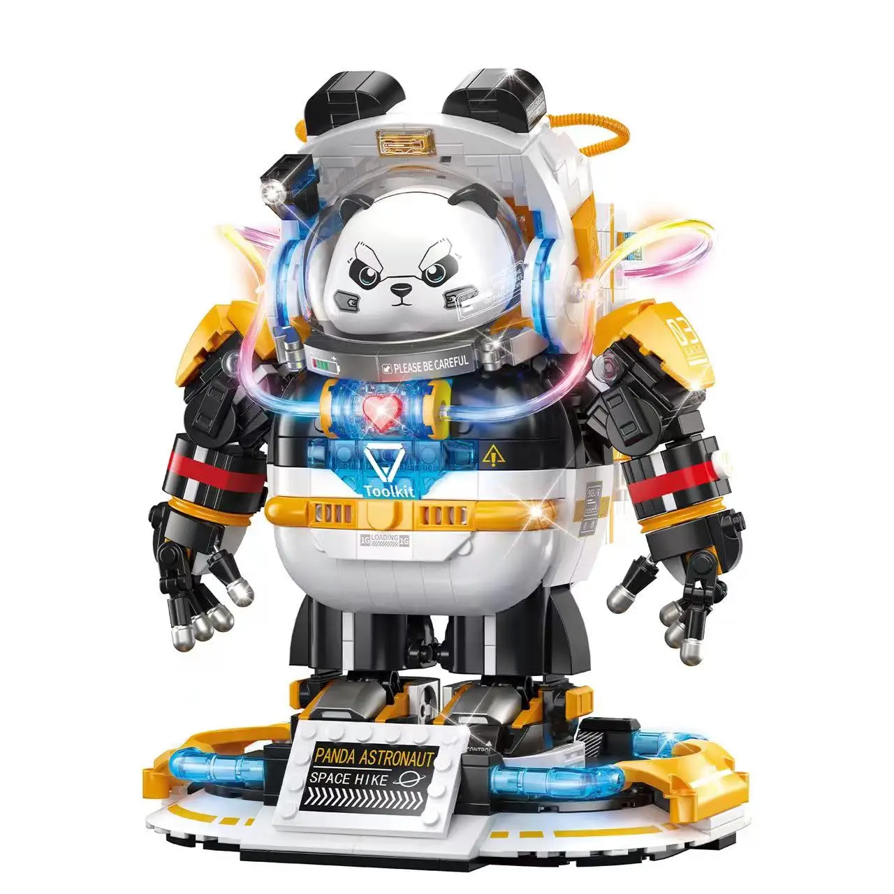 Аниме Kawaii мультфильм космос панда мейка отечественные строительные блоки