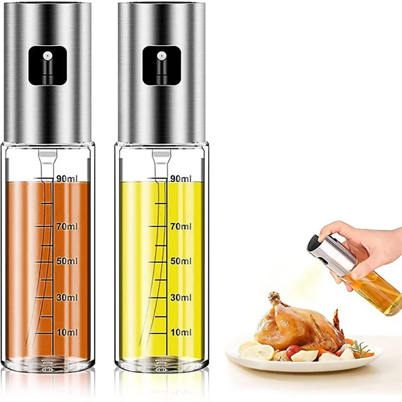

100ml Olive Oil Spray Diffuser For Kitchen Dispenser Bottle Squirt Container Vinegar Soy Sauce Portable Bbq Oil Spray Bottle