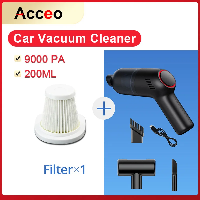

Acceo Cordless Vacuum Cleaner Car Mini USB Charging Cyclone Suction Cleaners Portable Handheld Wireless Vacuum Cleaner Home Desk