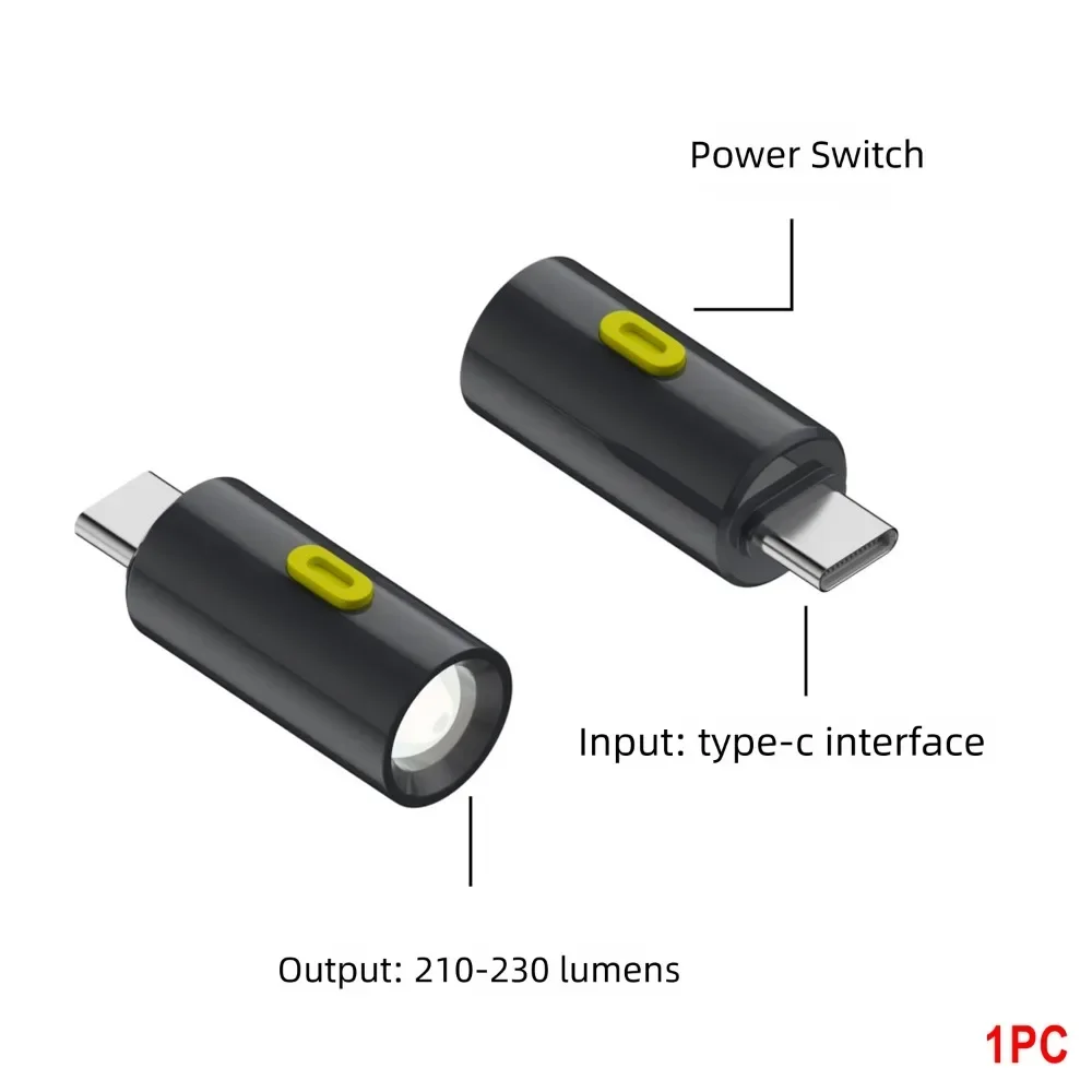 

Портативный фонарик ABS 210-230 люмен USB Type-C