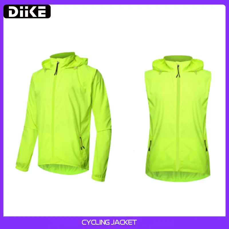 

MAX High Visibility Men's Cycling Jacket MTB Bike Sports Windbreaker Lightweight Reflective Water Resistence Rain Coat M-4XL