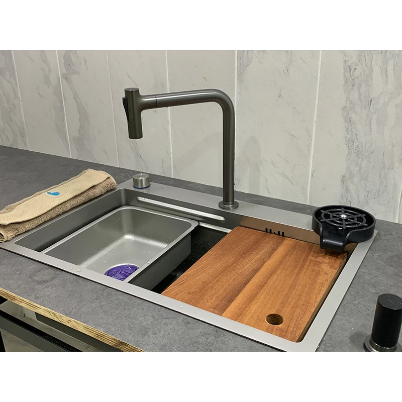 

29 Inch Deep Stainless Steel Utility Sink Workstation Single Bowl Undermount Kitchen Sink