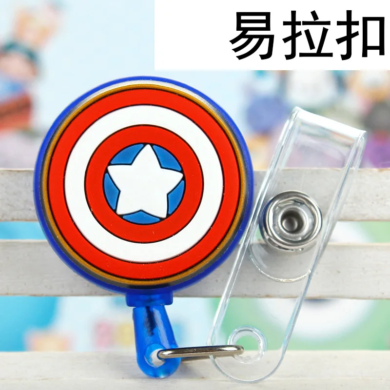Подлинный Disney Marvel силиконовый значок-зажим нового фильма Spiderman Captain America моделирование держатель карты ID для мальчиков и девочек на работе.