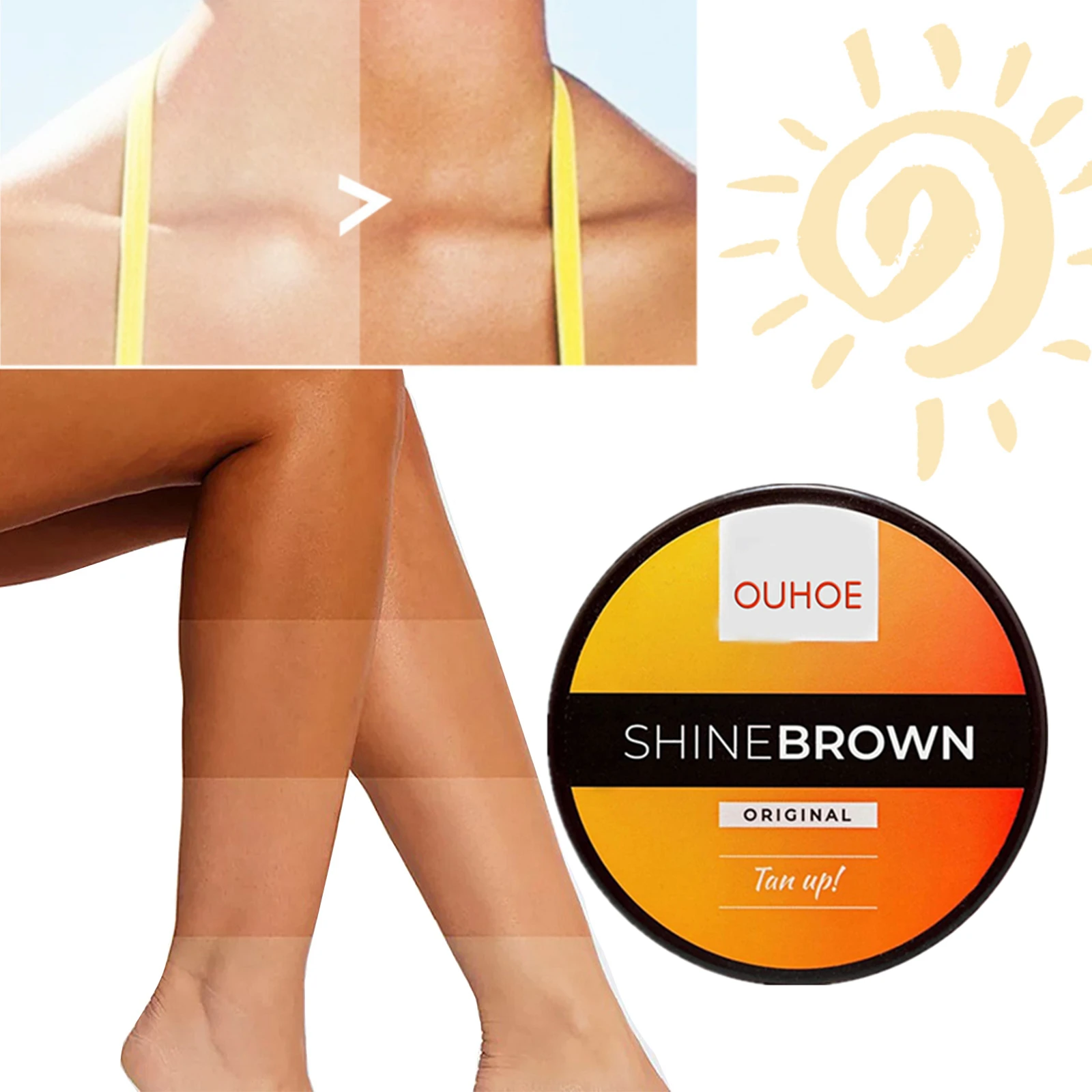 

New Upgrade Tanning Cream Bronzed Skin Boosting Tanning Cream Healthy Skin Tone Tanning Cream 50ML Korean Cosmetics