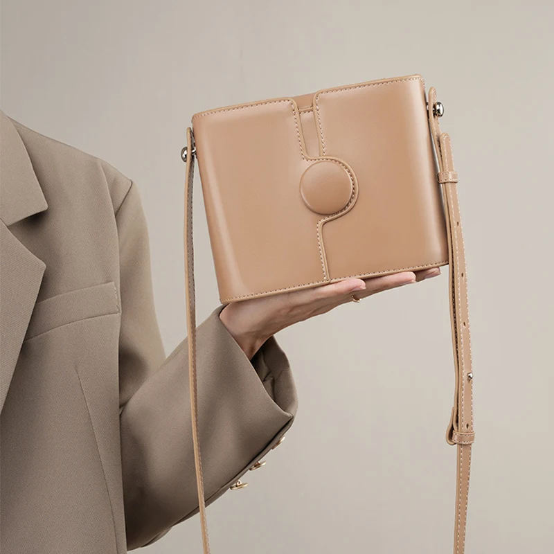 

Genuine Leather Mini Bag For Women Trend 2023Designer Luxury Y2k Female Purse Mobile Phone One Shoulder Casual Fashion Handbags