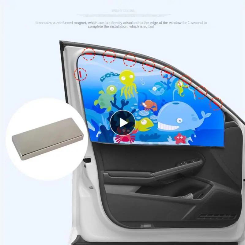 

Endothermic Magnetic Attraction Summer Car Uv Protection Powerful Sunscreen Double Layer Thickening Insulation Sunshade Cartoon