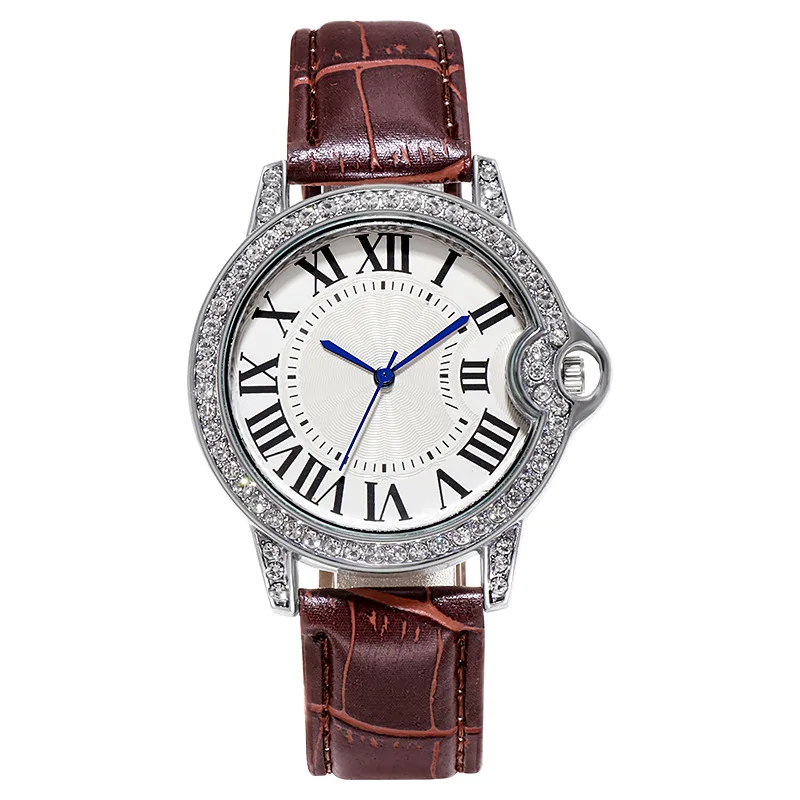 

2022 New Women Watches Top Brand Luxury Diamond Ladies Wrist Watches Women Leather Strap Quartz Watch For Gifts Relogio Feminino