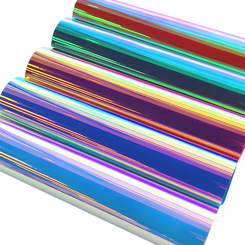 

30x135cm Chameleon Holographic Opal Permanent Laser Rainbow Film Vinyl Craft Bag Earring DIY Bows Making 0.1MM