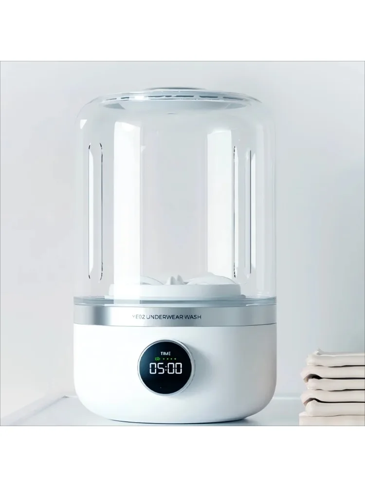 

Новая беспроводная стиральная машина, портативное средство для чистки нижнего белья, 1 л, мини-стиральная машина для носков, обезвоживающее ведро для белья