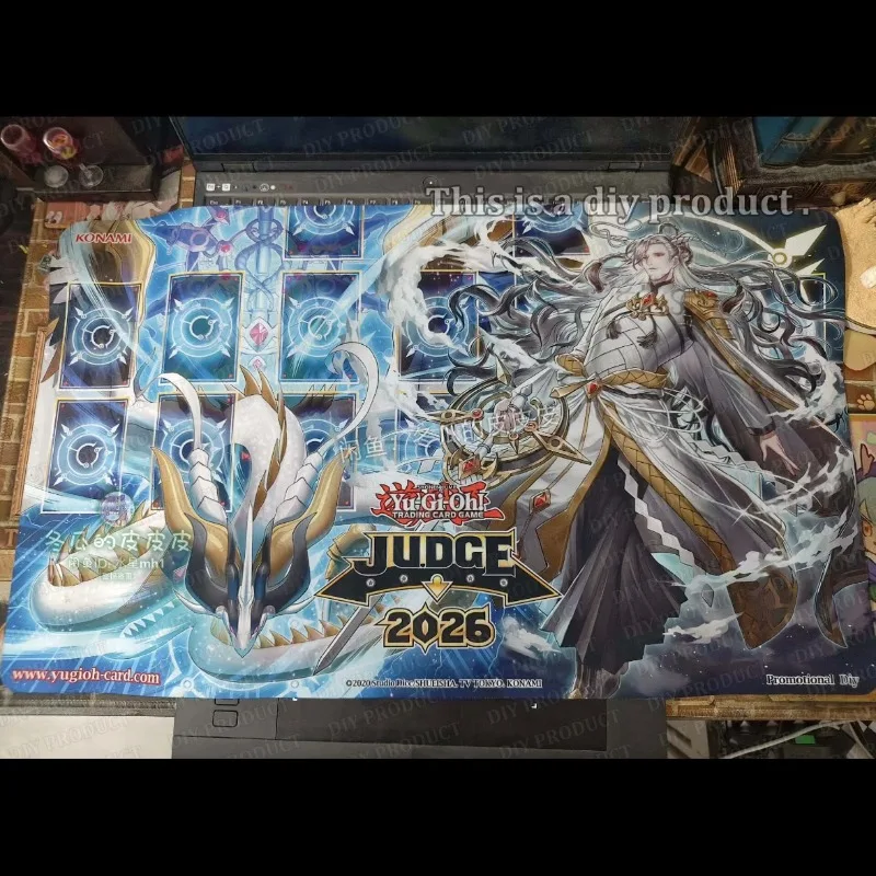 Фото 600x350 мм Yu-Gi-Oh! Игровой коврик Ame No Habakiri No Mitsurugi Battle 2 мм без швов, резиновый коврик для настольных игр Mitsurugi No Mikoto, игрушка №2
