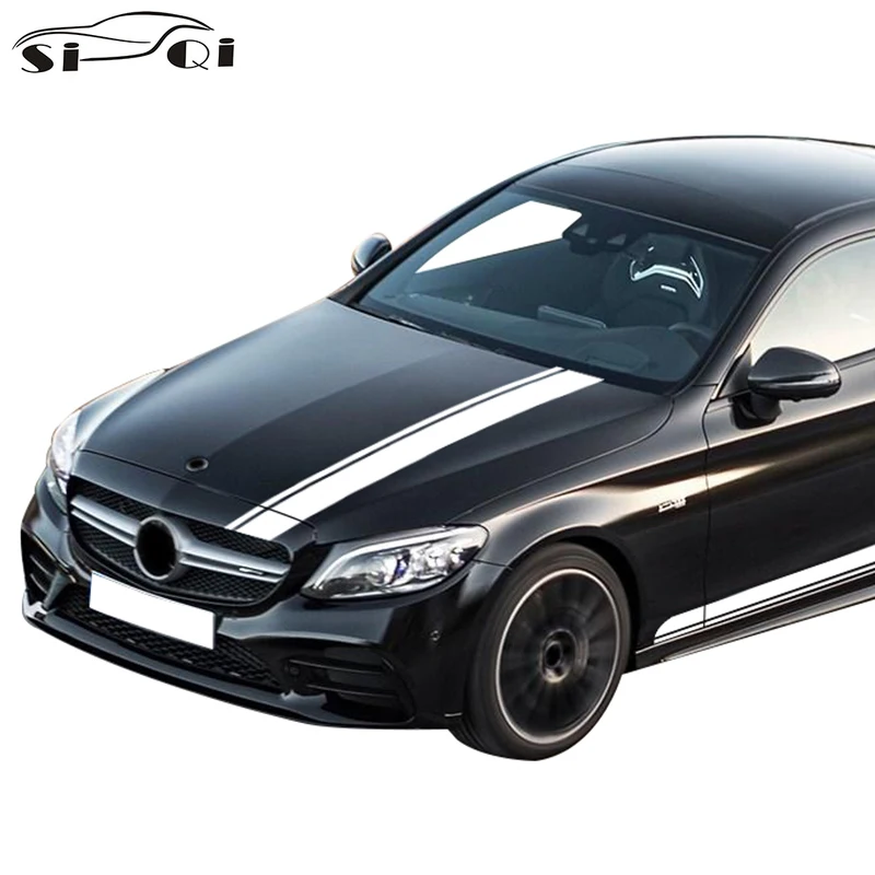 

Edition 1 AMG Car Hood Decal Side Stripes Skirt Sticker For Mercedes Benz C Class W205 C63 C43 A205 C205 S205 C180 200 250 300