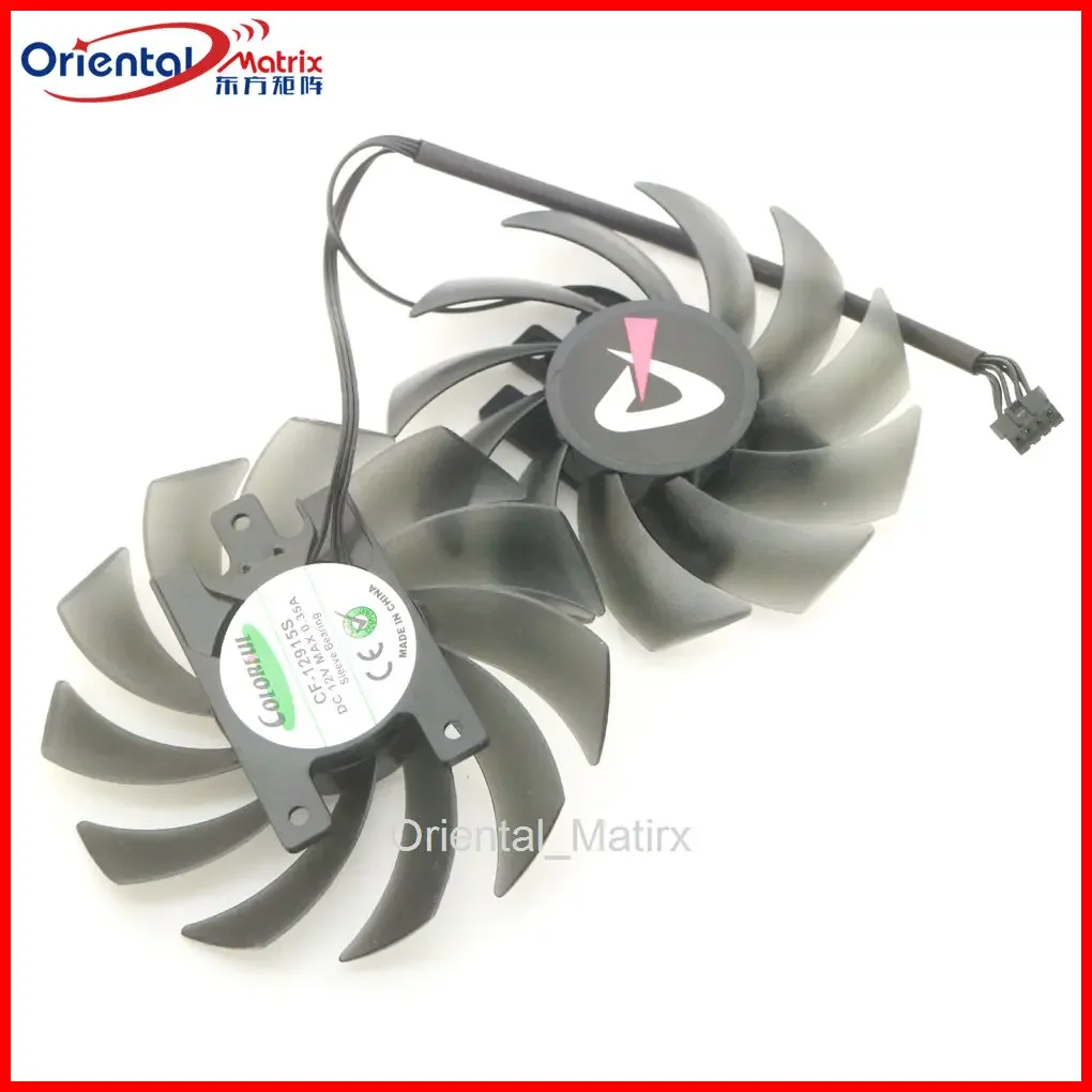 Фото 2 шт./лот CF-12915S 85 мм DC12V 0.35A 4-контактный вентилятор охлаждения для видеокарт AX GAMING RTX2060S GTX1660ti 1660S X2 №1