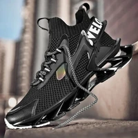 running shoes men cushioned outdoor sport traniers mesh breathable sneakers flat casual mens shoes