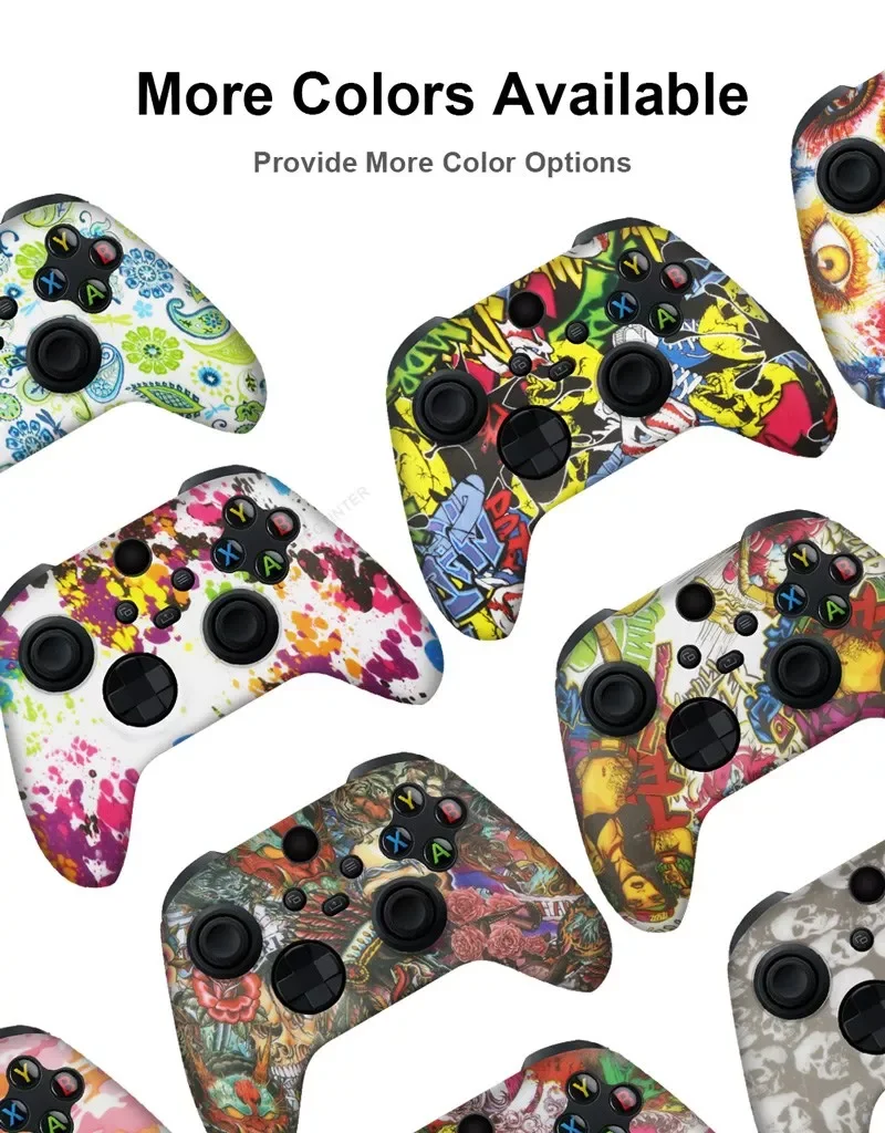 

Silicone Case For Xbox Series X/S Controller Protective Skin Gamepad Rubber Skin Thumb Grips Cap Joystick Cover Shell