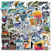 10/30/50PCS Outdoor Fishing Hot Selling Graffiti Stationery Stickers Luggage Trolley Helmet Windows Laptop Office Accessories