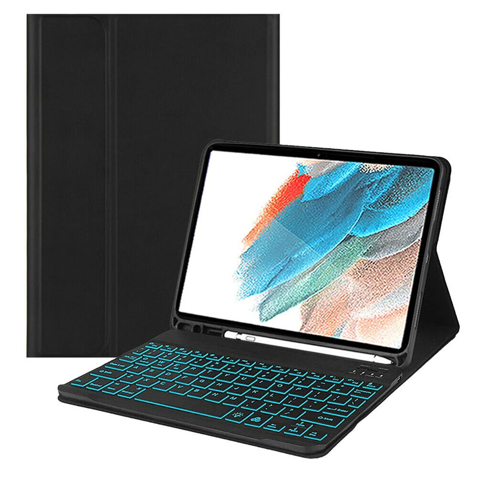 

Чехол из искусственной кожи для Samsung Galaxy Tab A8 10,5 2021, беспроводная клавиатура, чехол для планшета Samsung Tab A8 10,5 2021 X200 X205
