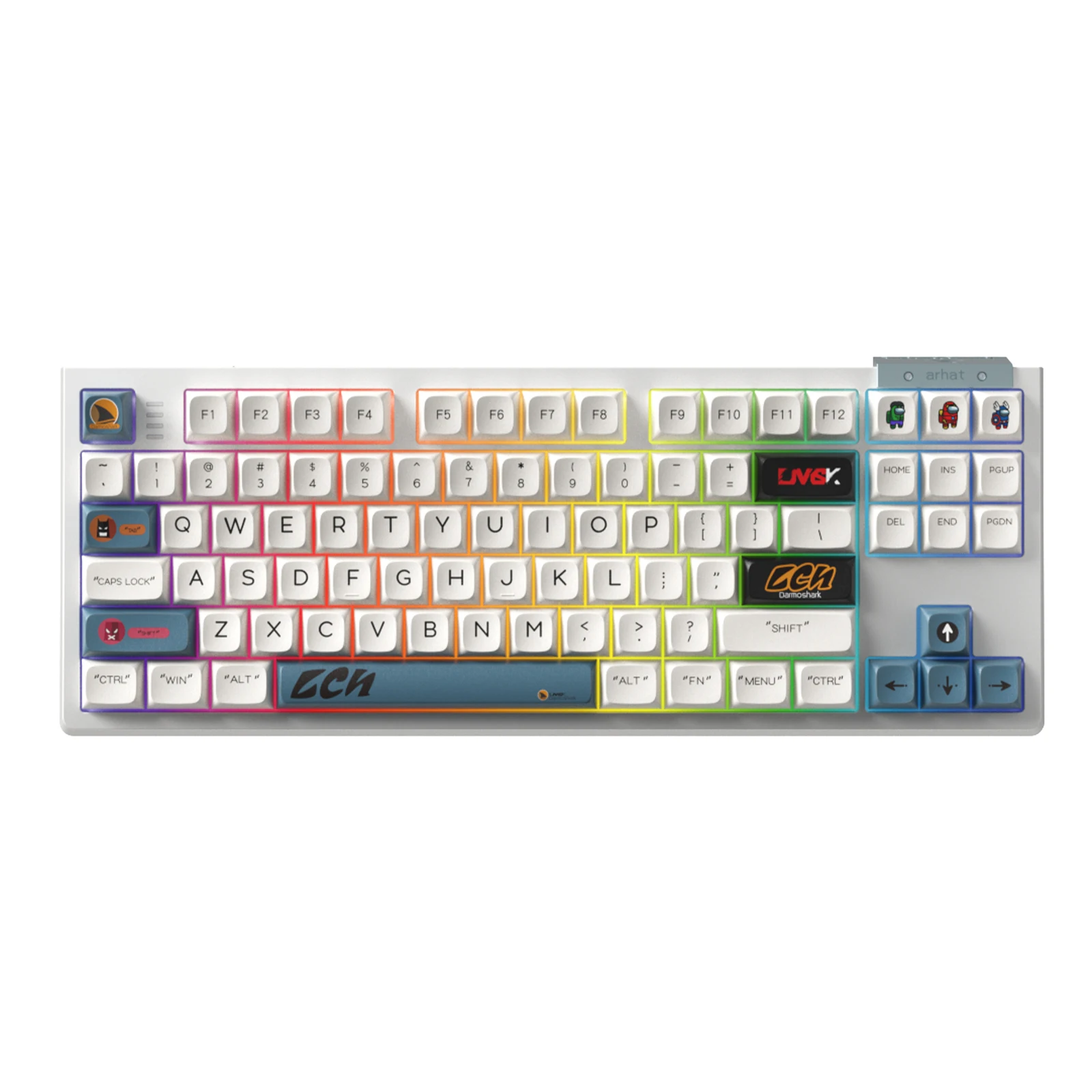 

Motospeed Darmoshark K6 Mechanical Keyboard 87 Key Hot Swap Switch Gateron Bt Wireless RGB Gaming Keyboards For Laptop PC