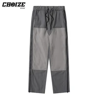 choize functional stitching retro high street loose straight pants casual zipper personality trend men 2022 unisex fashion pant