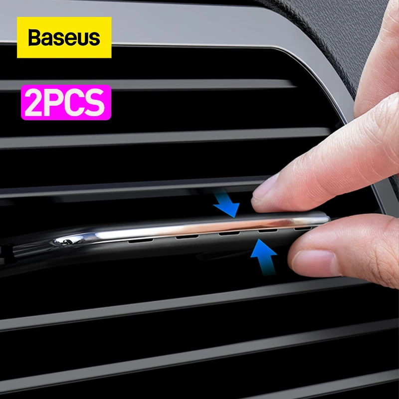 

Baseus 2Pcs Car Air Freshener Perfume Fragrance for Auto Car Air Vent Freshener Air Conditioner Clip Diffuser Solid Perfume