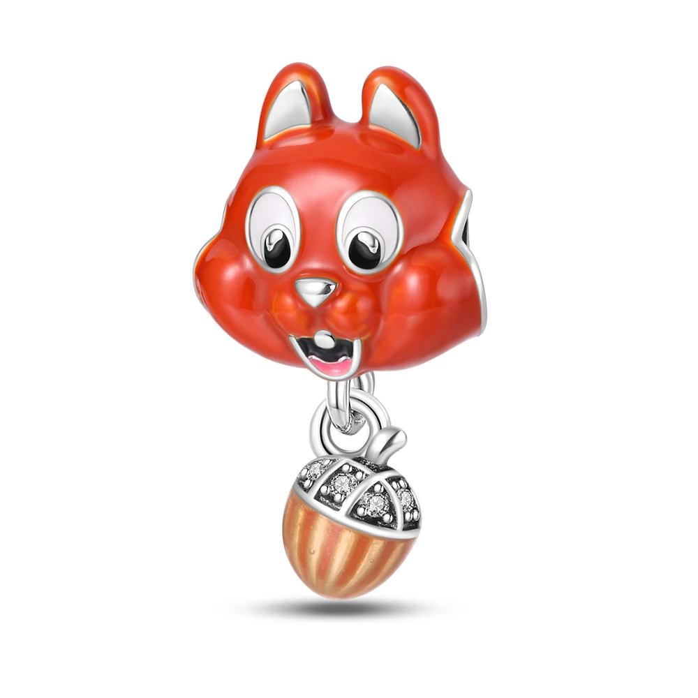 

Женский браслет из серебра 925 пробы, в виде белки и ананаса