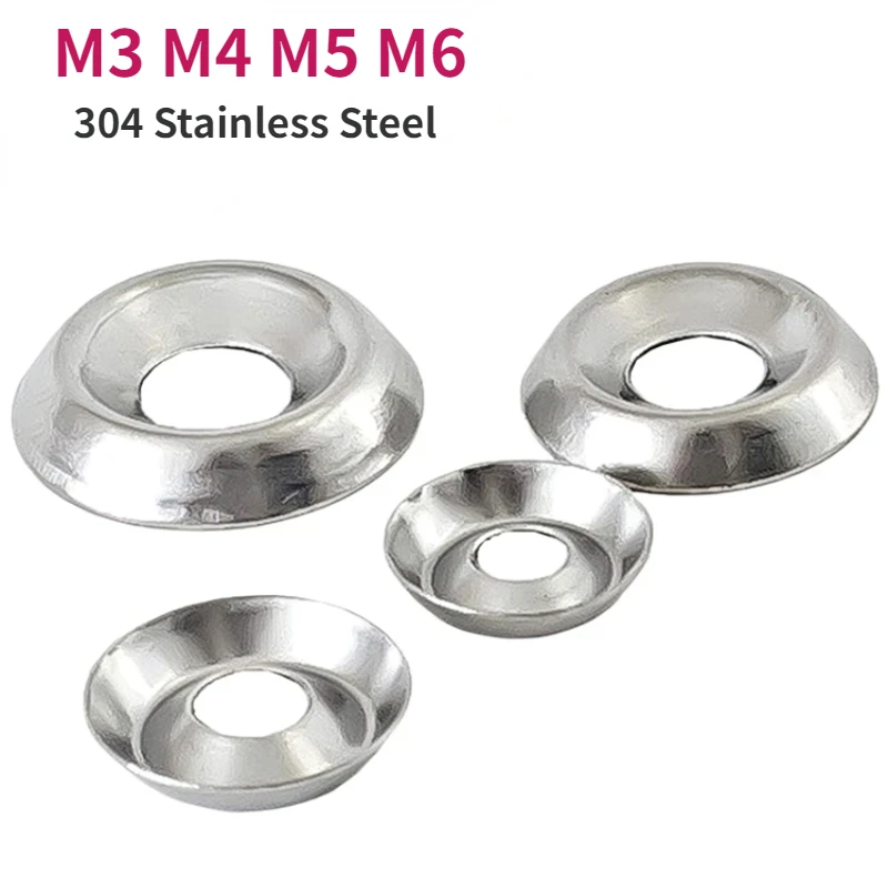 

M3 M4 M5 M6 Чаша из нержавеющей стали 304, коническая шайба, потайные шайбы, вогнуто-выпуклая полая прокладка «рыбий глаз»