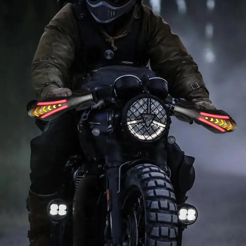 Мотоциклетные поручни защита для рук аксессуары мотоциклов со светодиодной