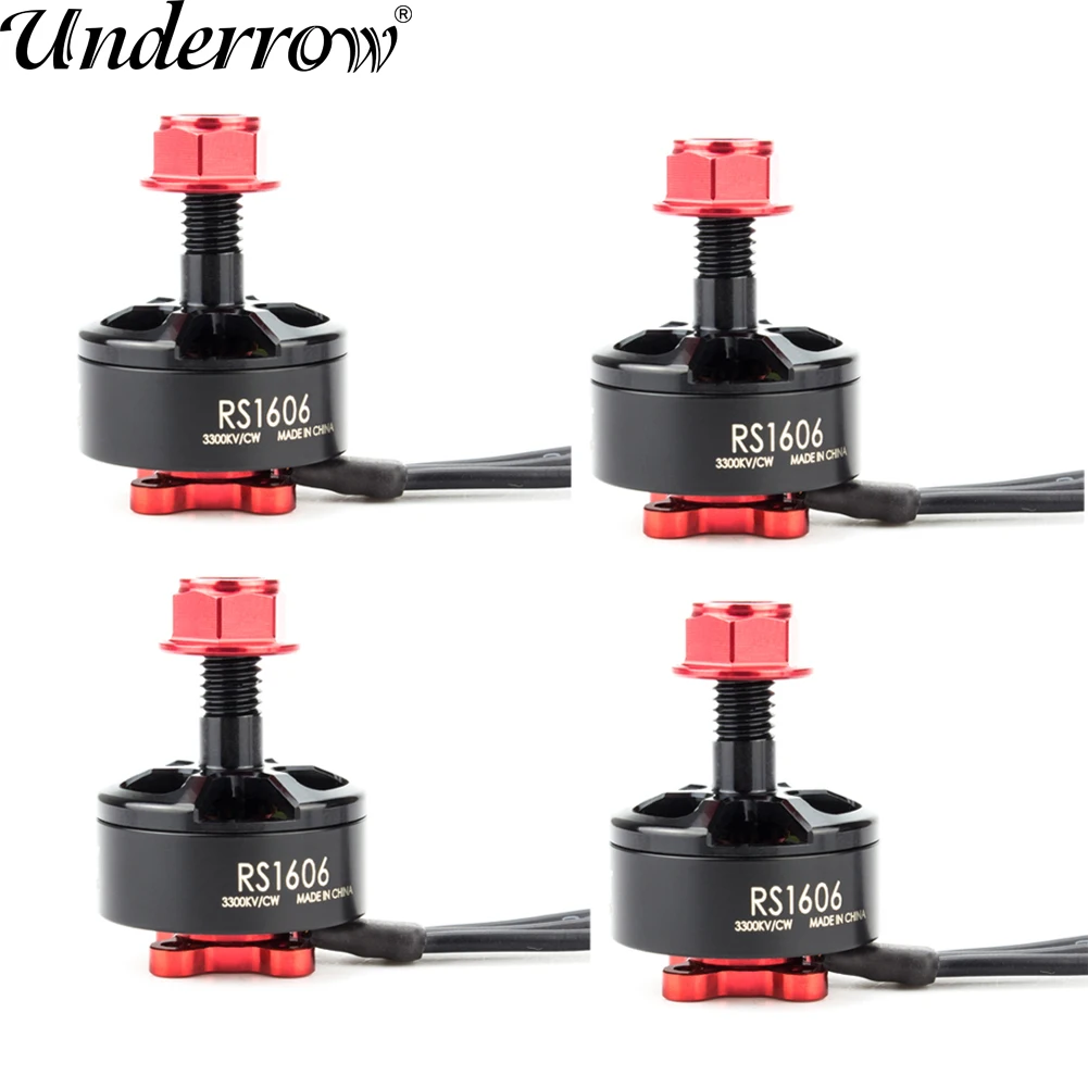 

1 / 4pcs EMAX Lite Spec RS1606 3300KV Motor 3-4S for RC FPV RACER Quadcopter