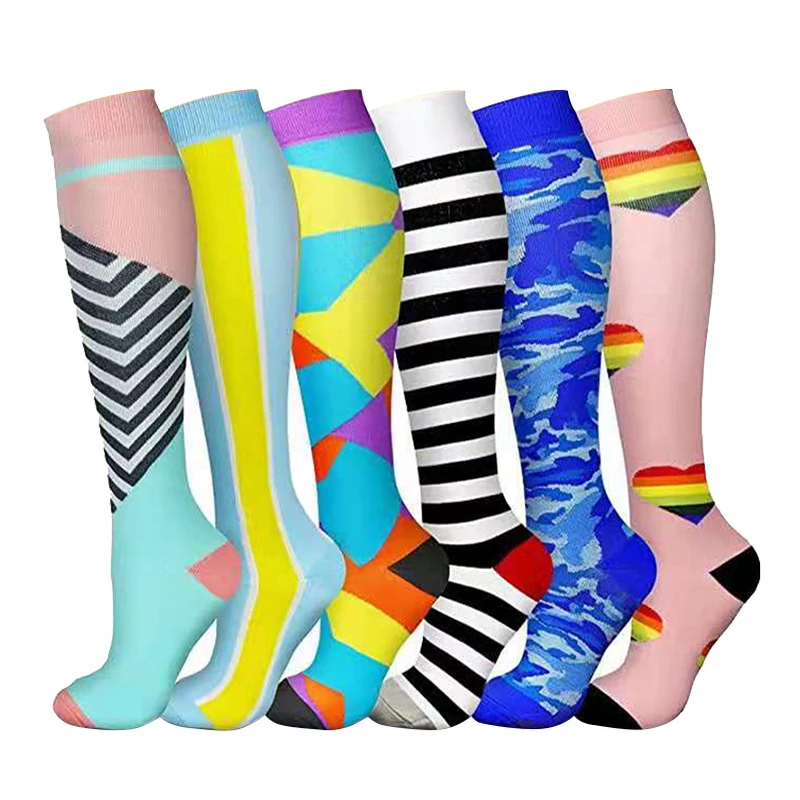Men Women Compression Socks Varicose Veins Medical Outdoor Sports Cycling Compression Socks Long Tube Nylon Pressure Stockings