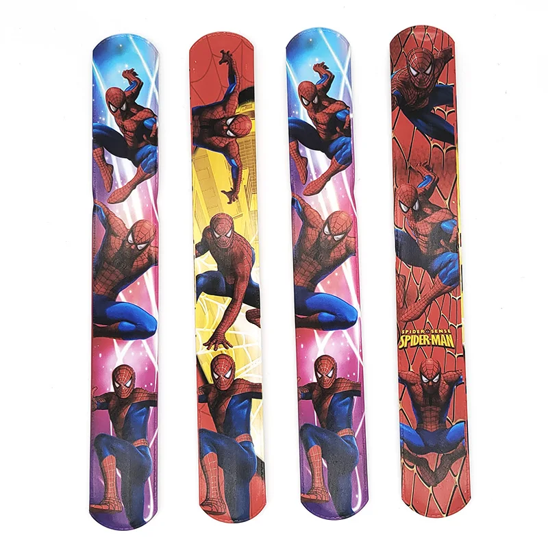 

12PCS Kids Happy Birthday Spider Man Party Favor Mickey Princess Spiderman Slap Bracelet Toy Party Gift Souvenir Cute Giveaway