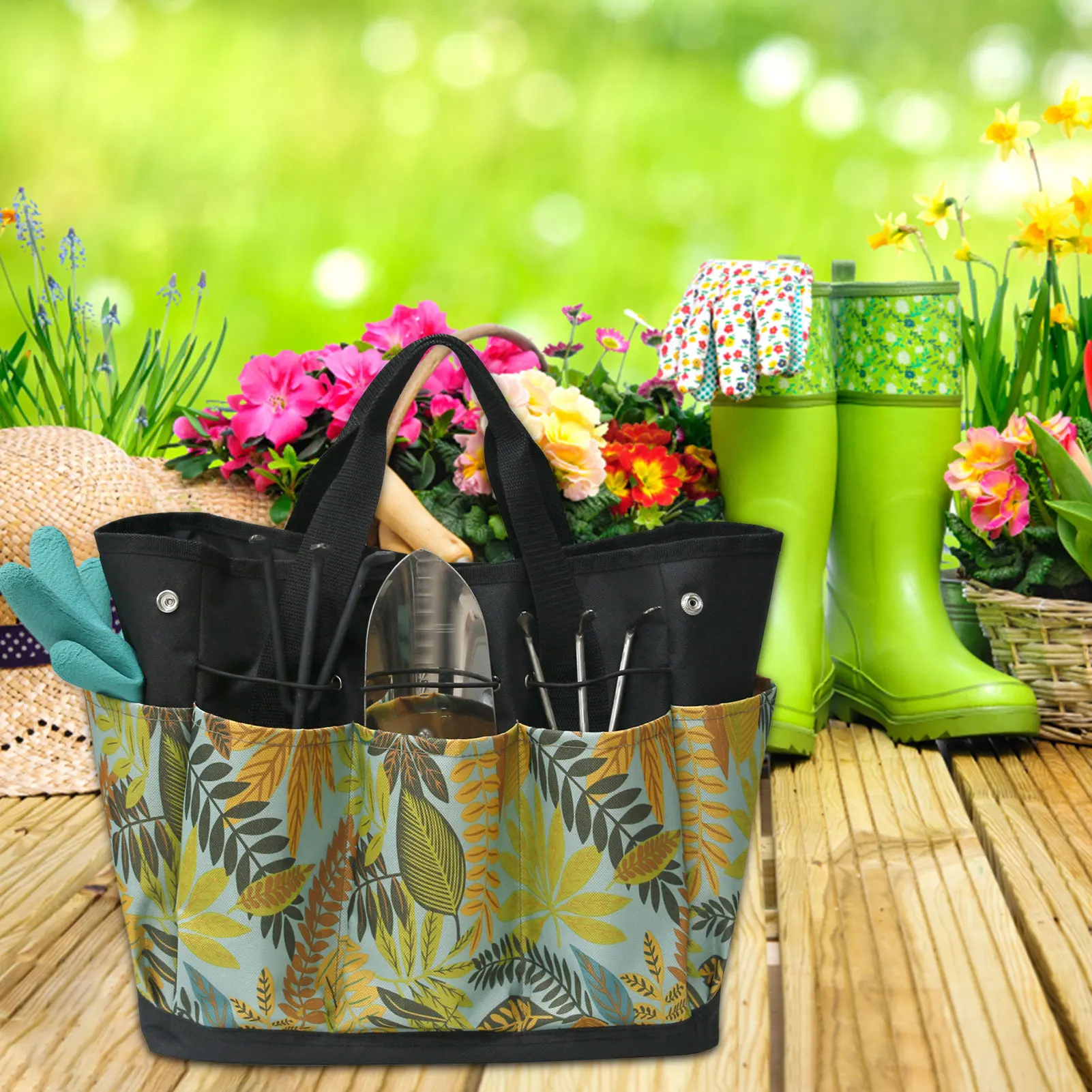 

Сумка для садовых инструментов, большой органайзер для инструментов, вместительная, вместительная