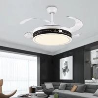 modern ceiling fan control with lights remote control silent ventilator 110v220v fans lamp for dining room living room