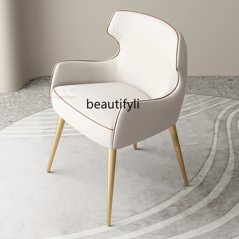 

Минималистичный туалетный стул LBX, дизайнерское кресло-косметика для спальни, скандинавский кожаный стул для макияжа