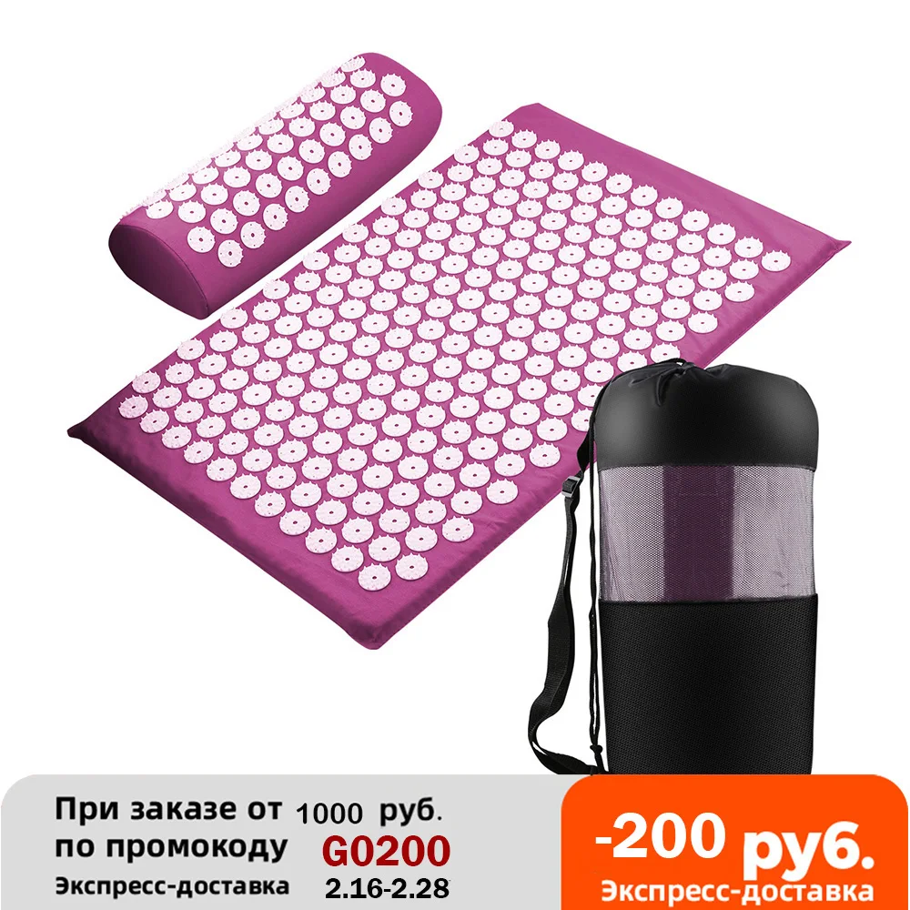 

Acupressure Mat Massage Relieve Stress Back Body Pain Spike Cushion Yoga Acupuncture Mat Yoga Mats Fitness Mat